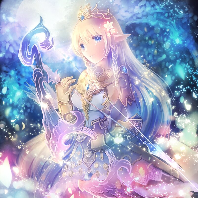 Elf Archer with Bow — Blue, Magical