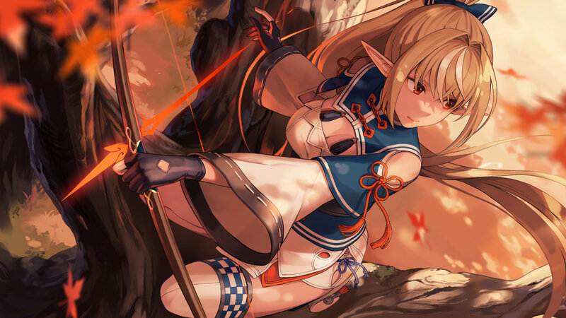 Elf Archer with Bow — Orange