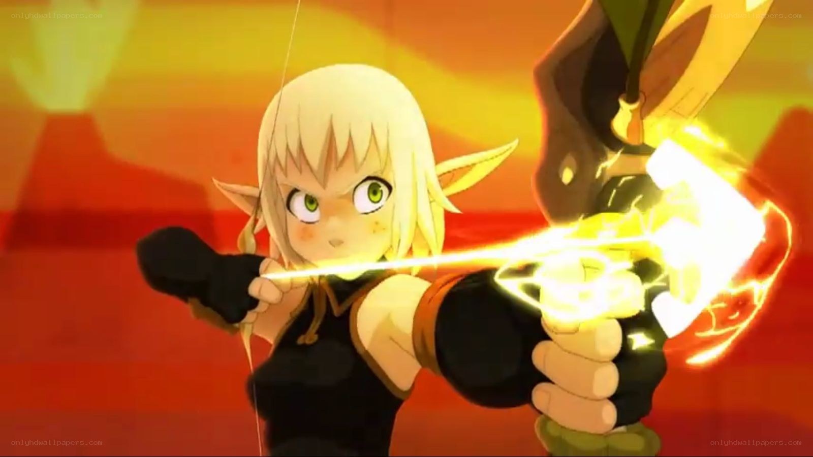 elf archer with glowing arrow