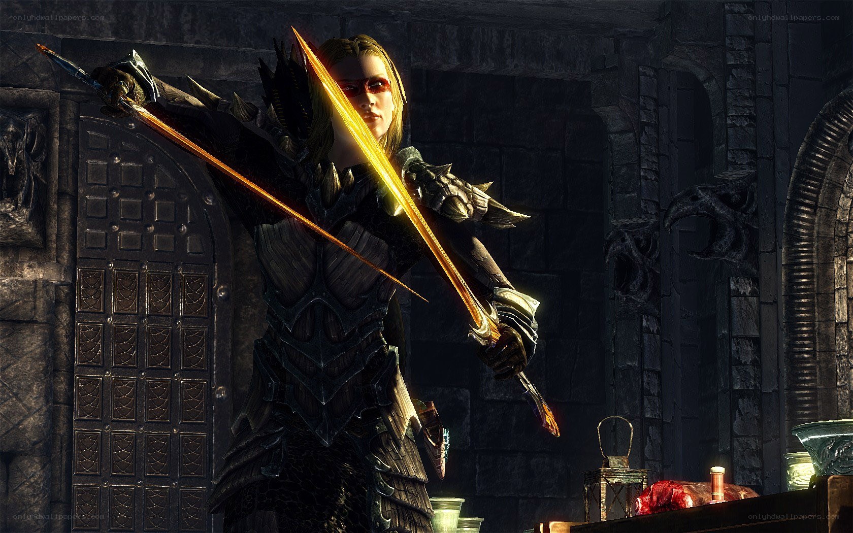 elf archer with glowing bow