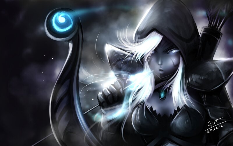 elf archer with glowing bow