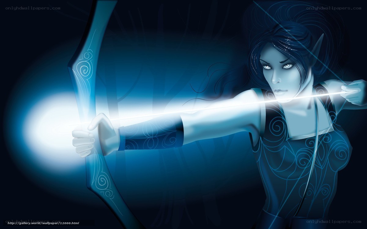 elf archer with glowing bow