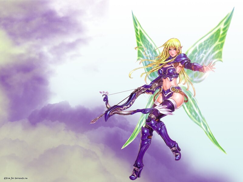 elf archer with green wings