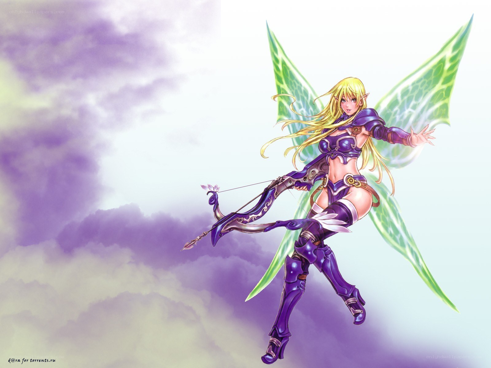 elf archer with green wings