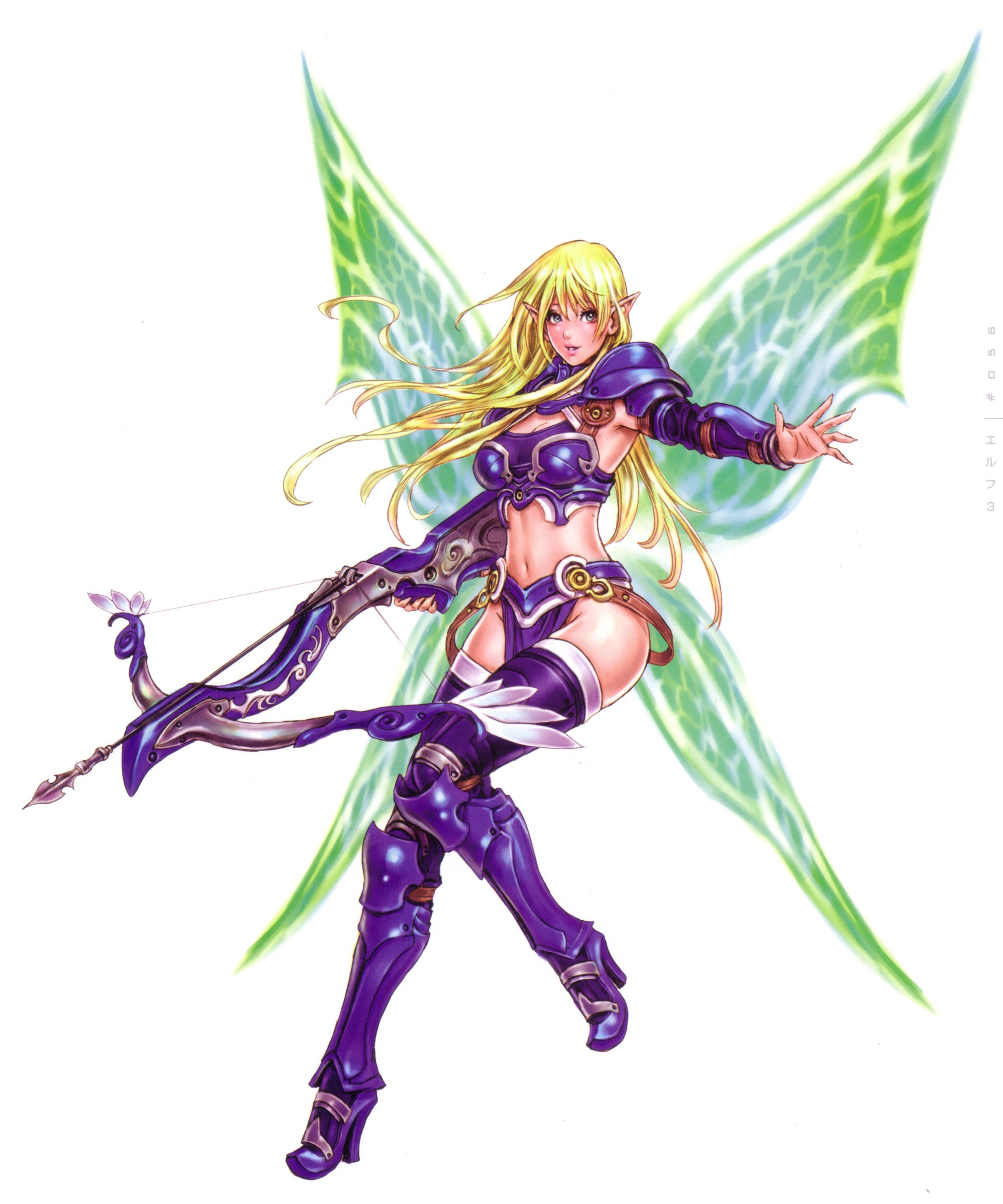 elf archer with green wings