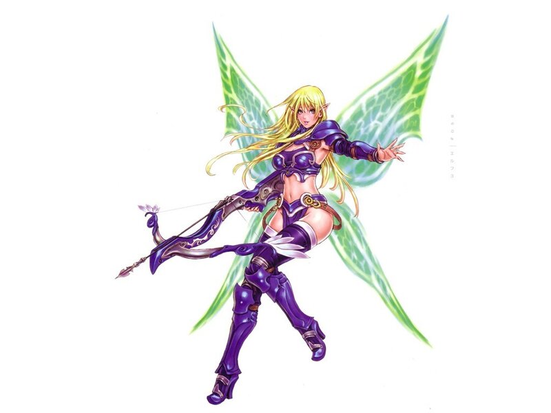 elf archer with green wings