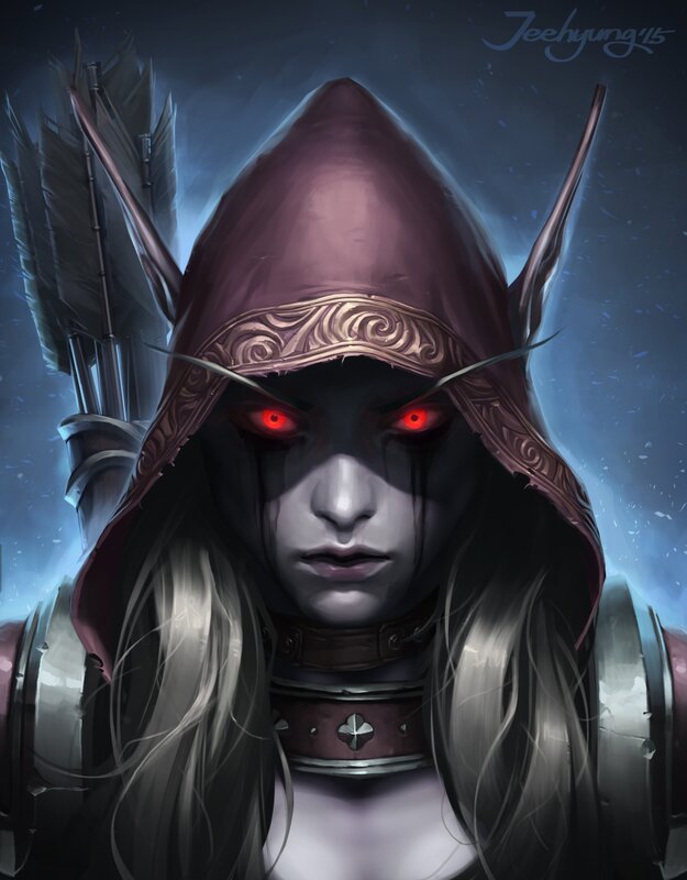 Elf Archer with Red Eyes