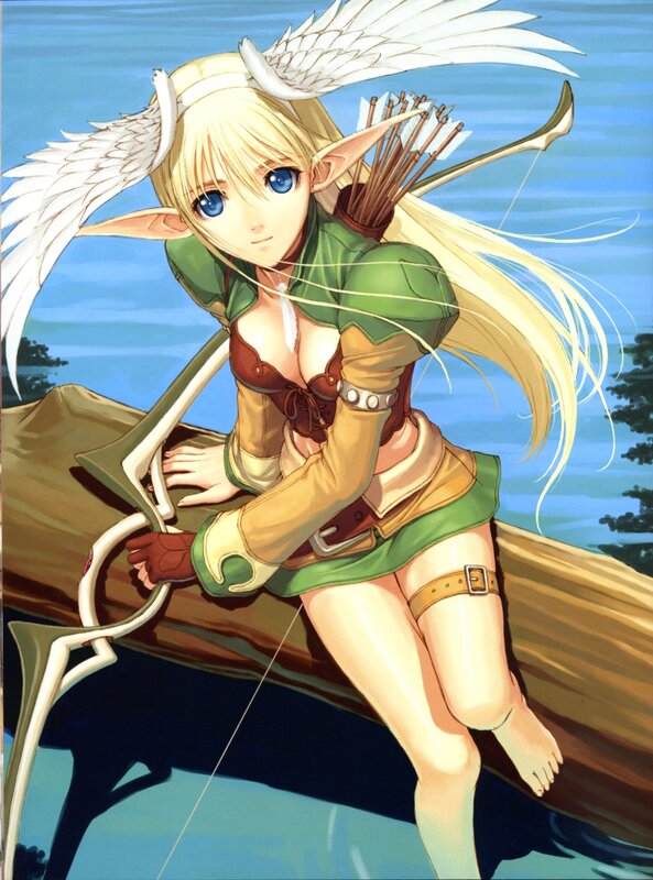 elf archer with wings
