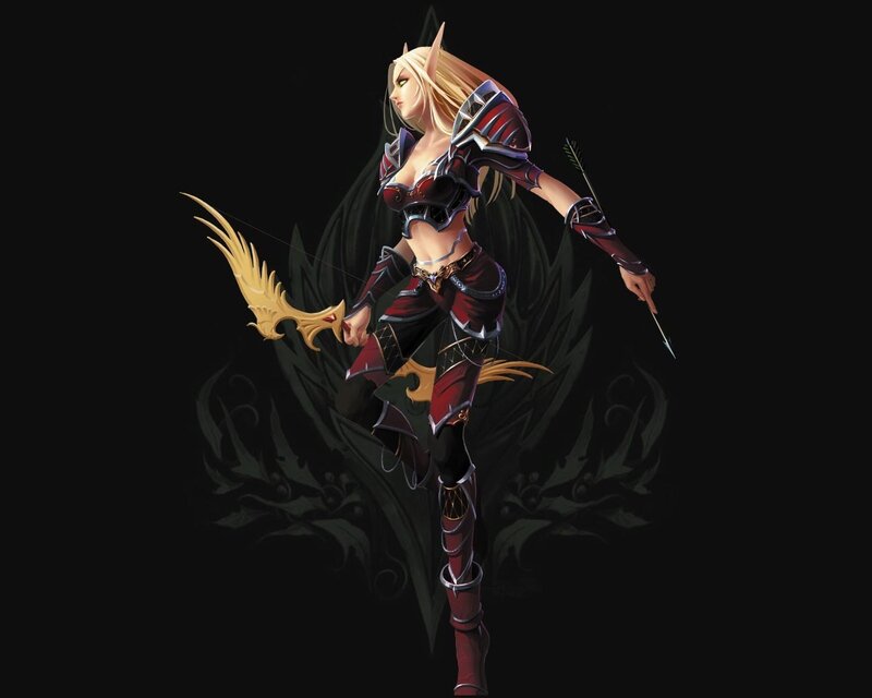 Elf Archer Woman — Black