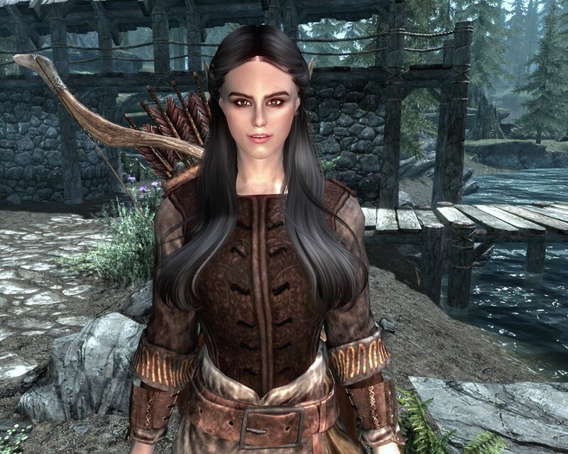 Elf Archer Woman — Brown, Calm