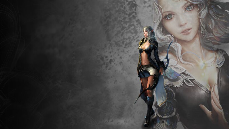 Elf Archer Woman — Gray