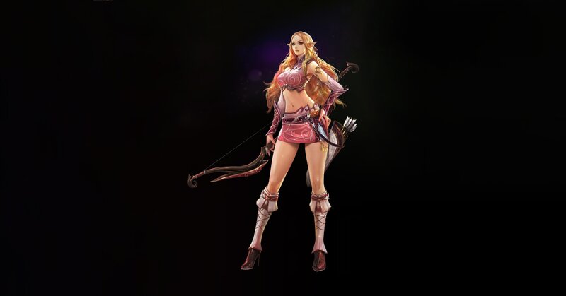 Elf Archer Woman — Pink