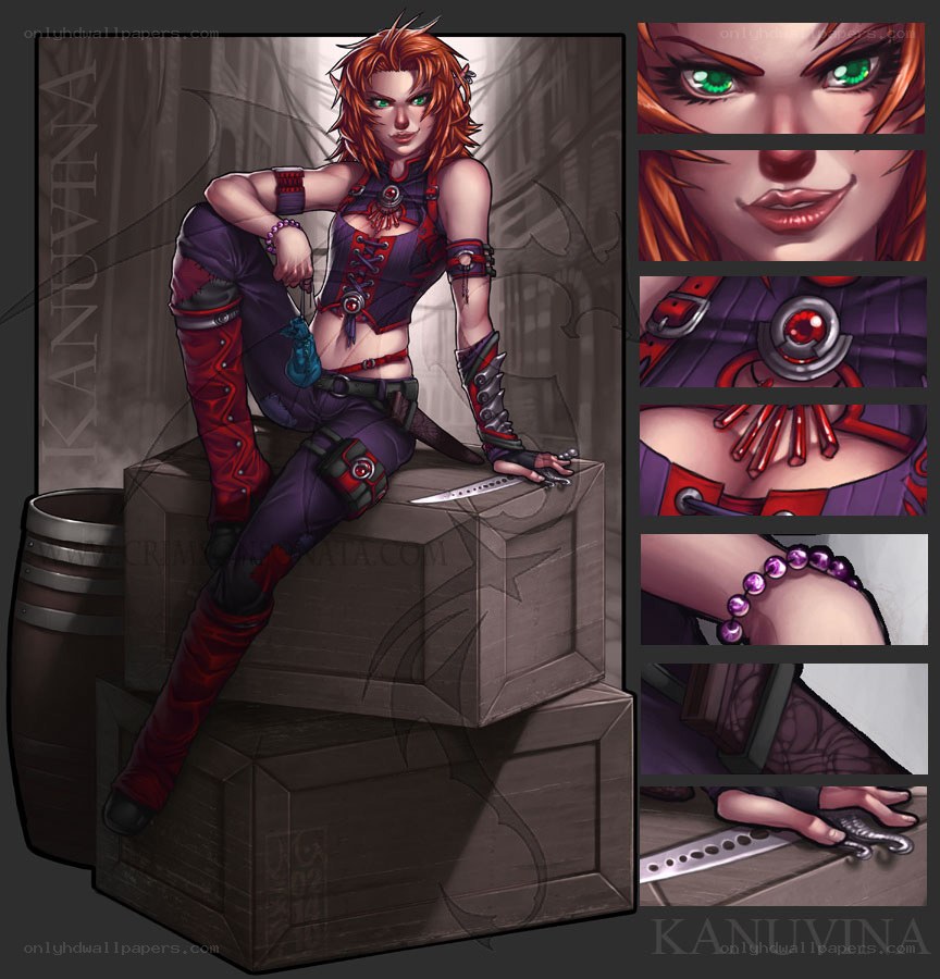 elf assassin character design
