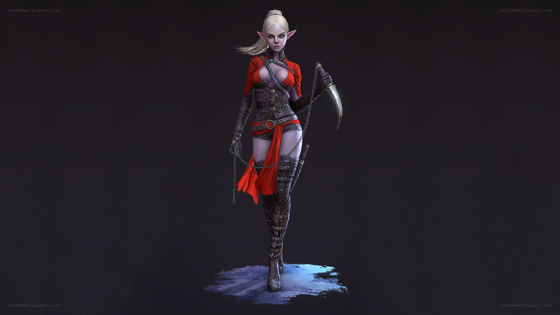 elf assassin with scythe