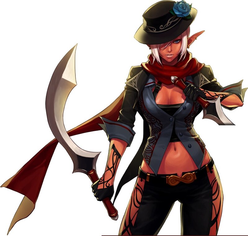elf assassin with scythe