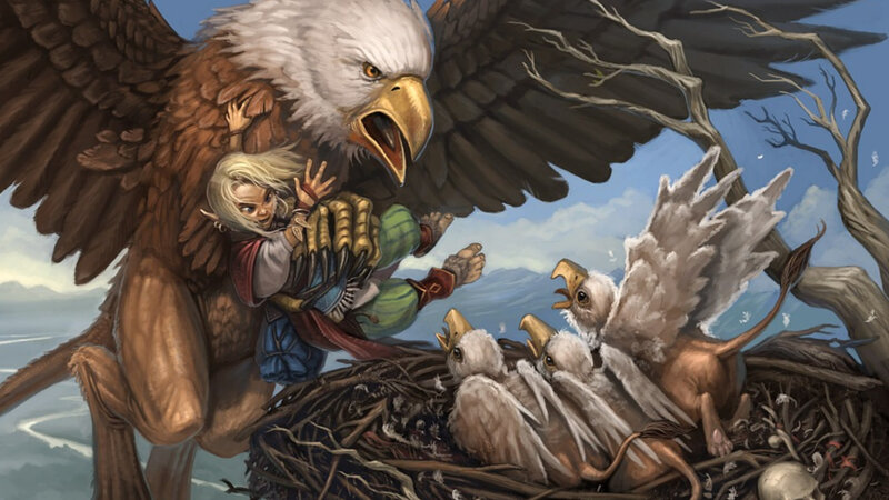 Elf Being Carried by Eagle