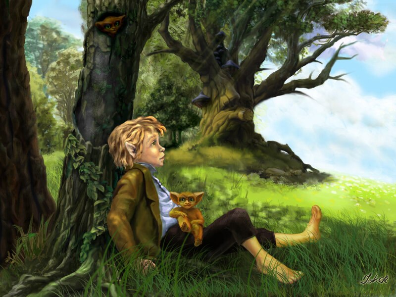 Elf Boy with Creature