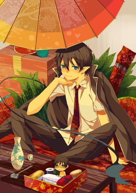 elf boy with umbrella