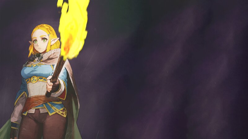 Elf Character Holding Torch