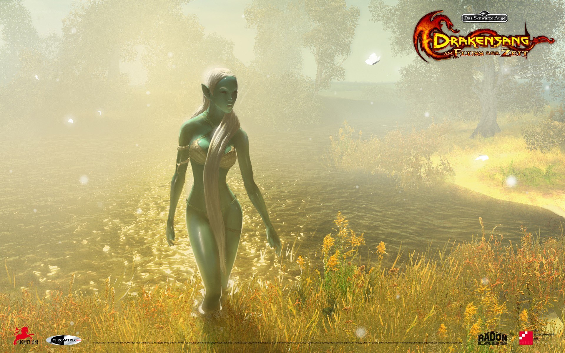 elf character in a misty landscape