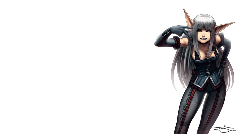 elf character in dark outfit