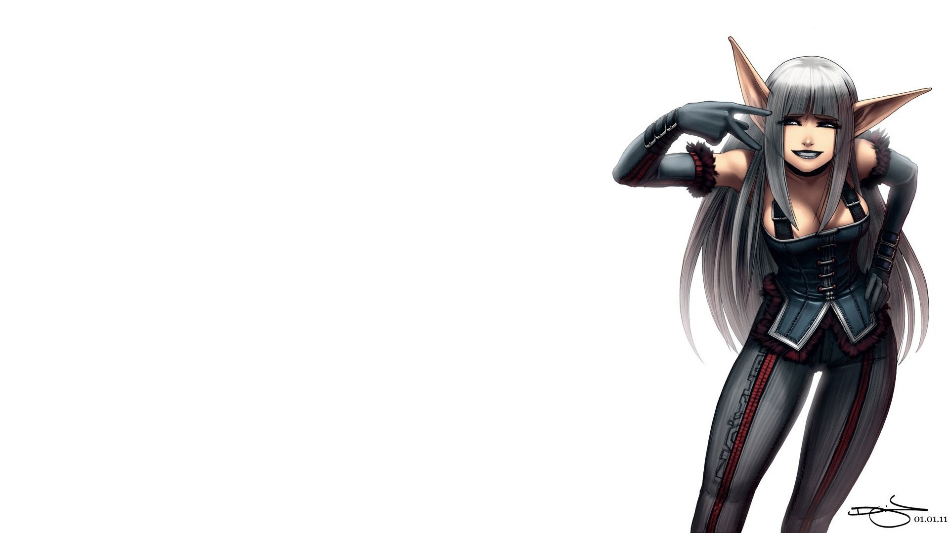 elf character in dark outfit