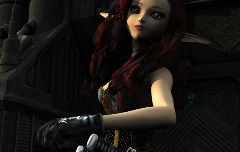 elf character in dark setting