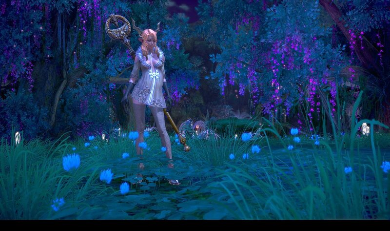 Elf Character in Forest — Blue