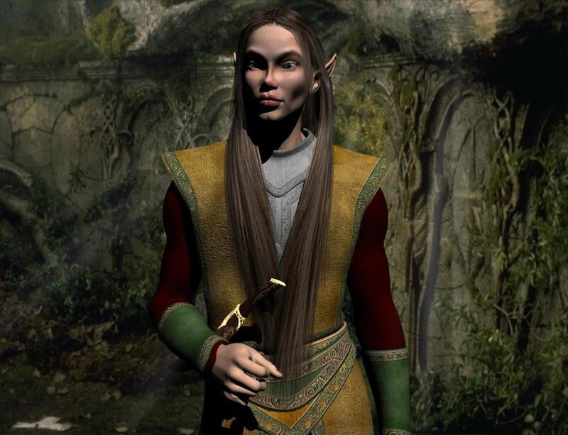 elf character in forest setting