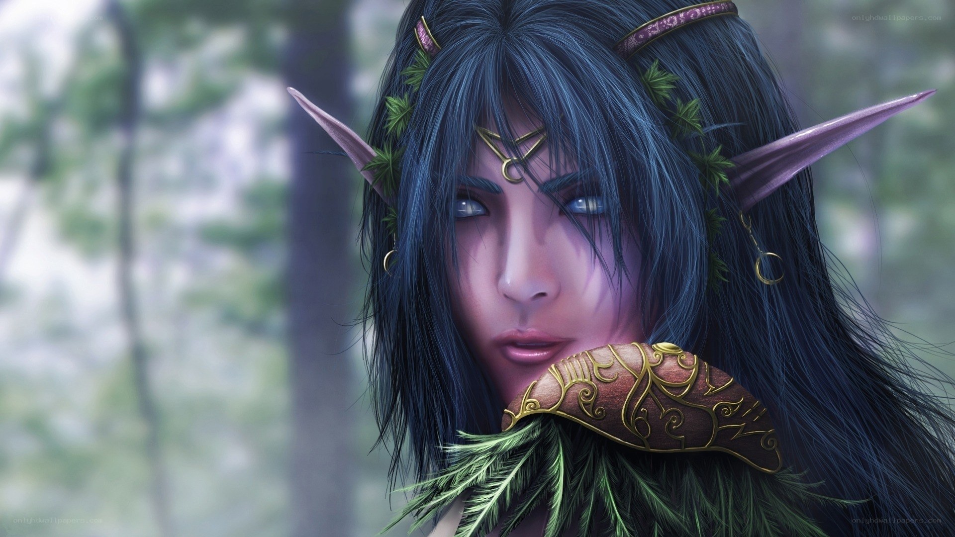 elf character in forest