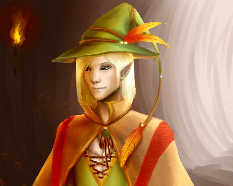 Elf Character in Green Hat
