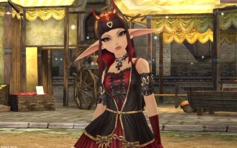 Elf Character in Red Dress