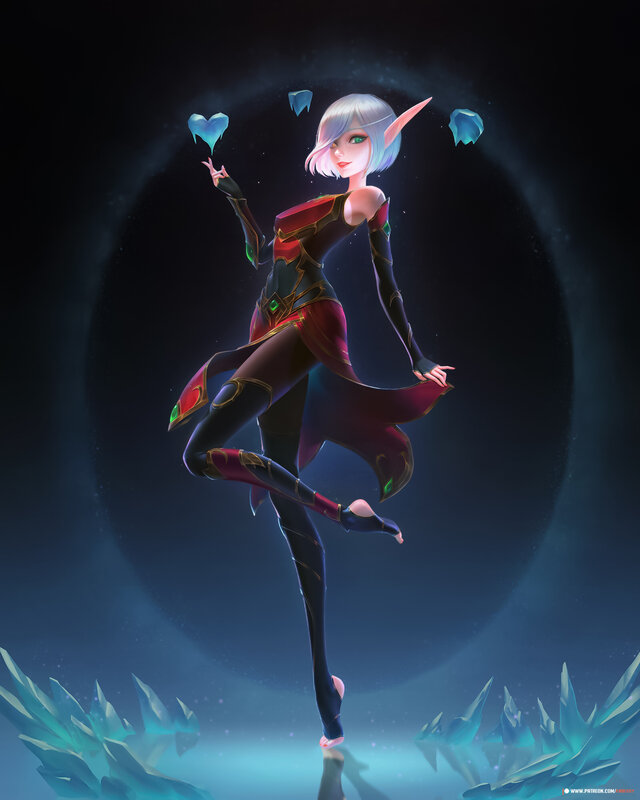 Elf Character in Red Outfit