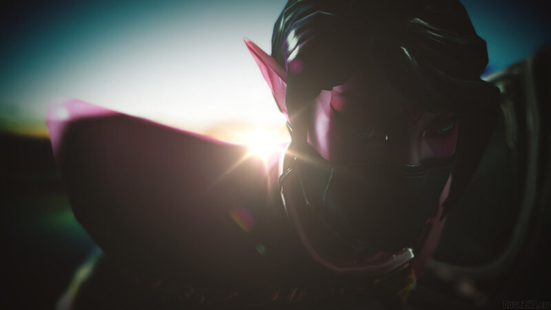 elf character in sunset