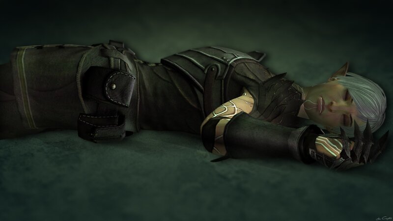 elf character lying on ground
