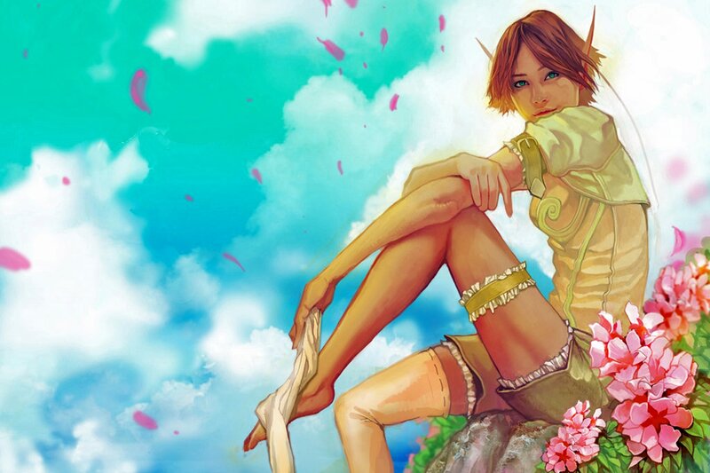 Elf Character Sitting