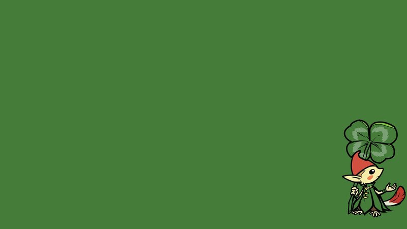 Elf Character with Clover