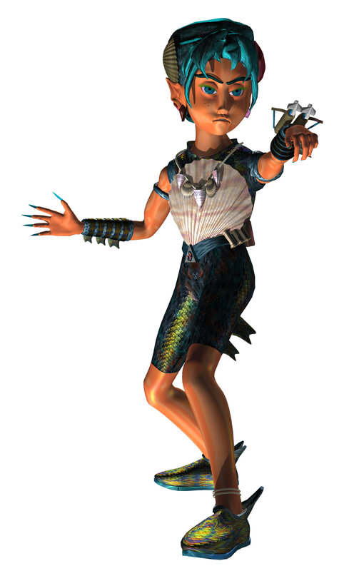 elf character with crossbow