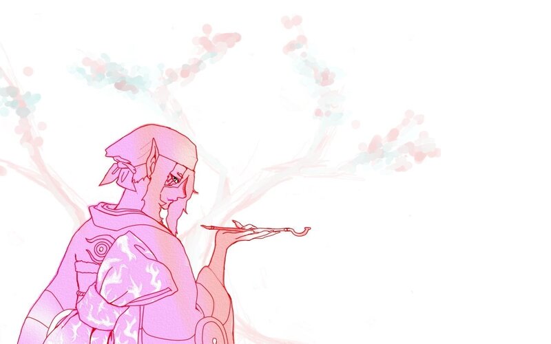 elf character with flute