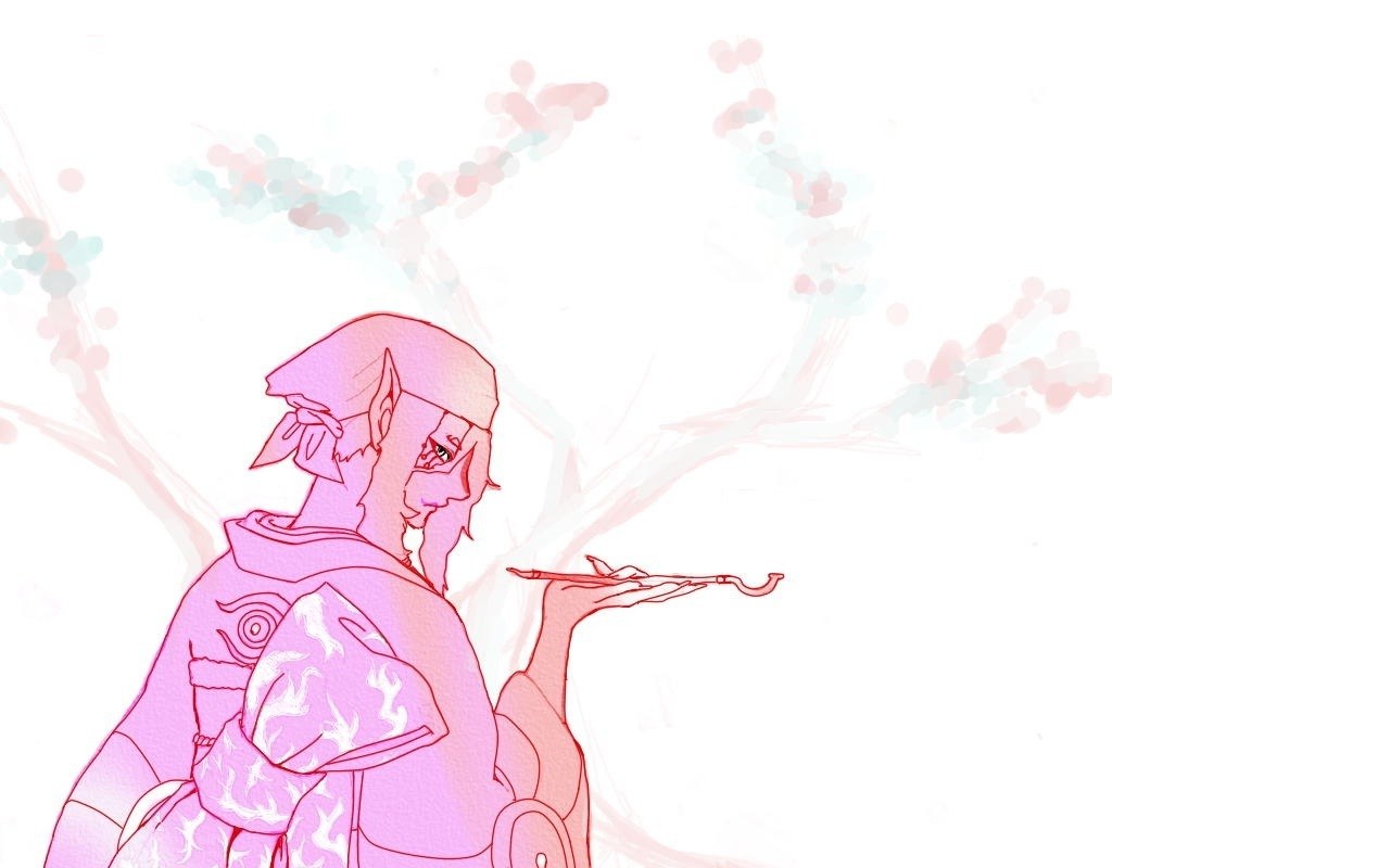 elf character with flute