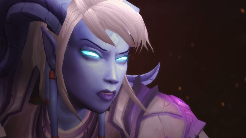 Elf Character with Glowing Eyes — Purple