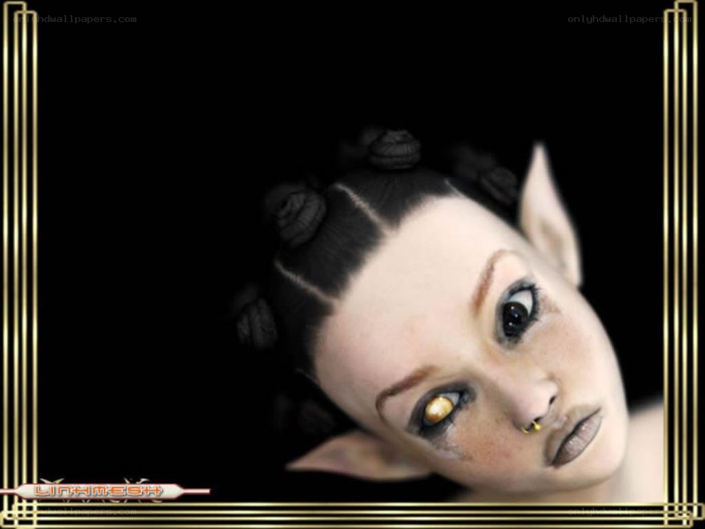 elf character with golden eyes