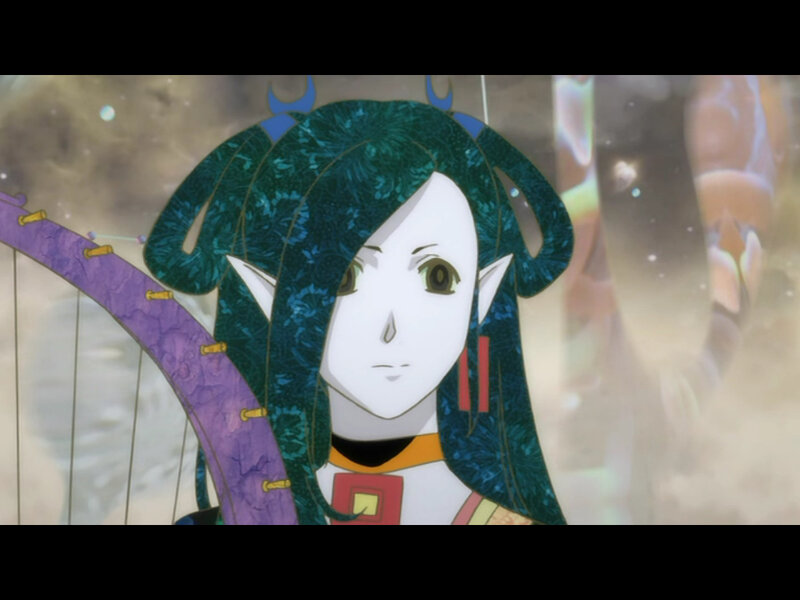elf character with harp