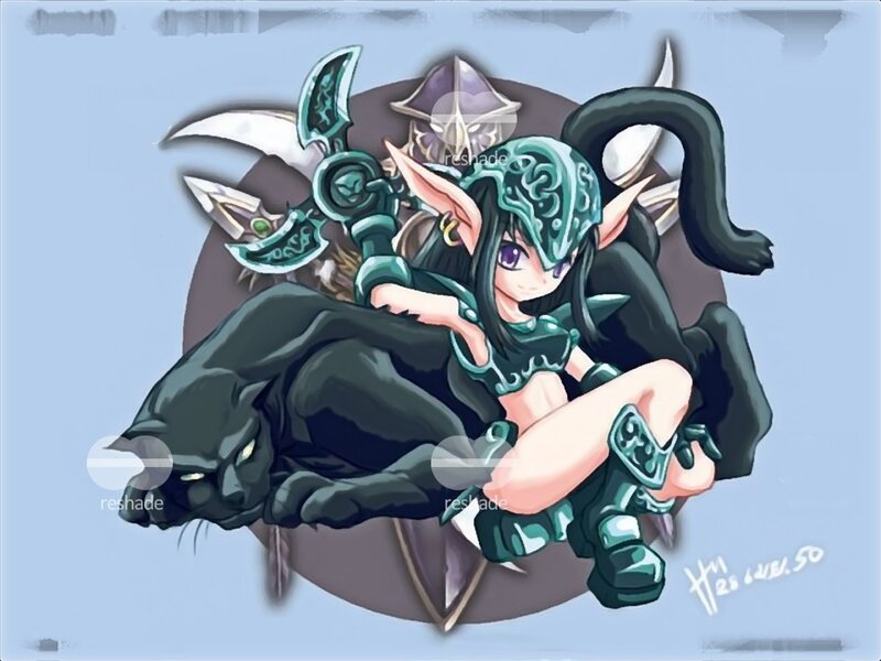 Elf Character with Panther