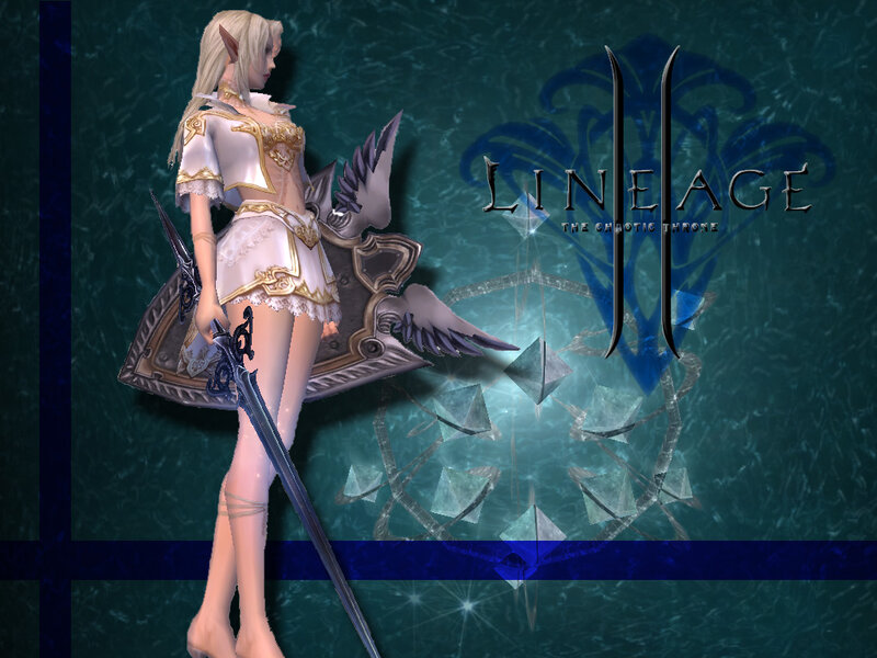 Elf Character with Sword — Blue