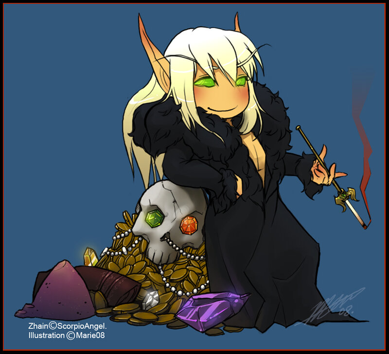 elf character with treasure
