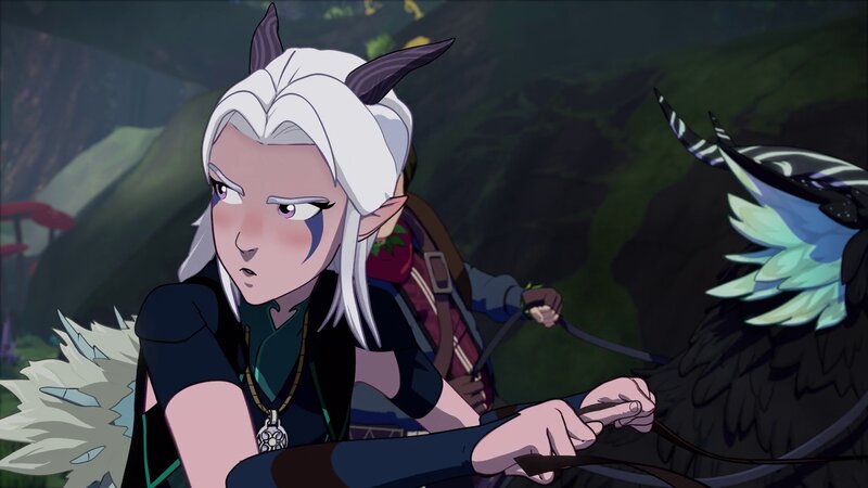 Elf Character with White Hair