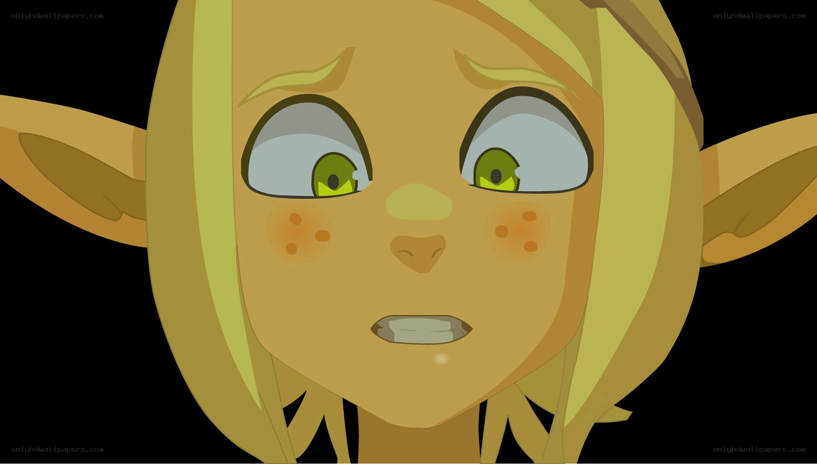 elf character with wide eyes