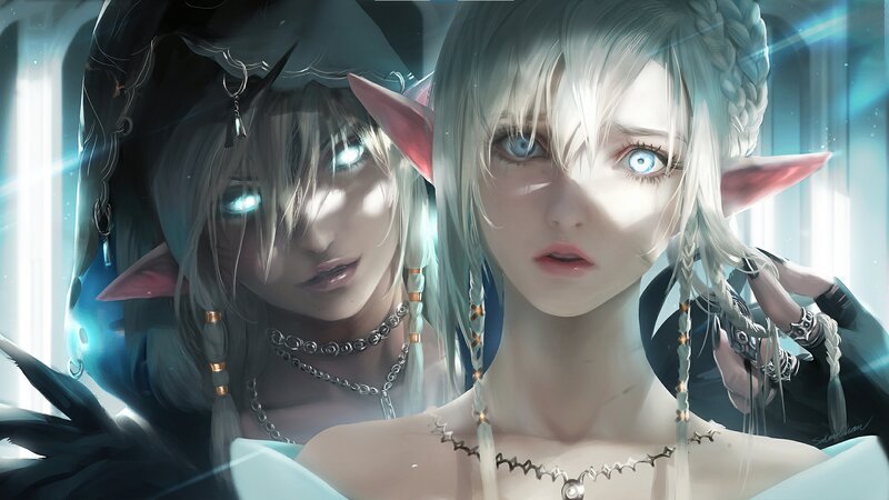 Elf Characters with Glowing Eyes