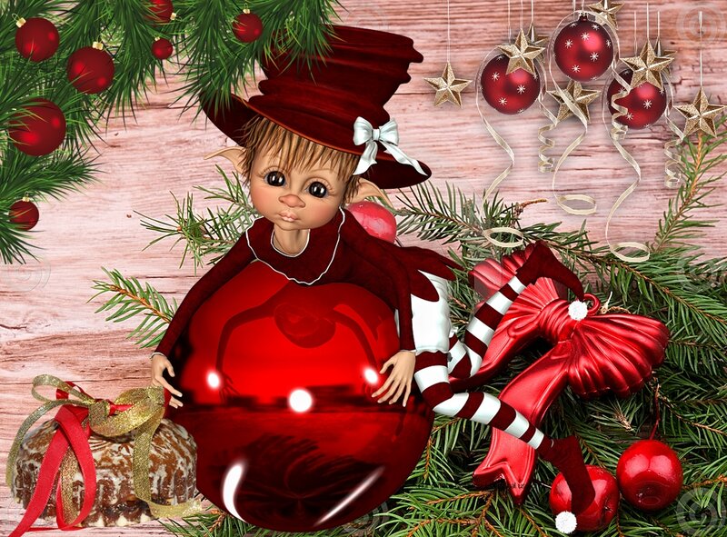 Elf Child with Ornament